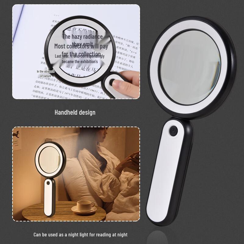 Miflame Rechargeable LED Handheld Magnifier