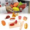 Children's Wooden Food Cutting Toy for Interactive Play Ages 3+
