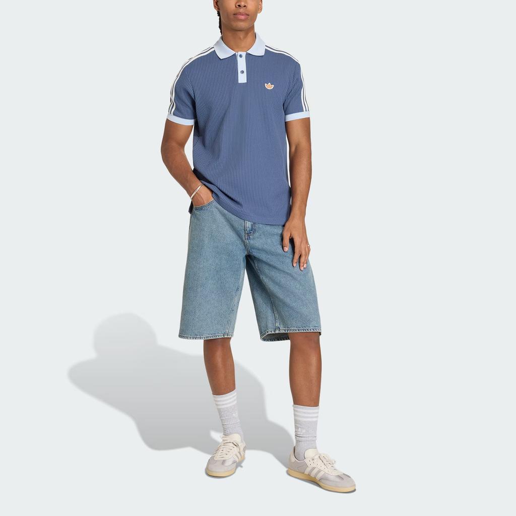 Adidas Originals WAFFLE KNIT Polo Shirt Men's KX1230