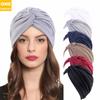 European And American Popular Elastic Pleated Bottoming Cap, Crossed Twist Cap, Indian Hat, Headscarf Cap Jdt-493