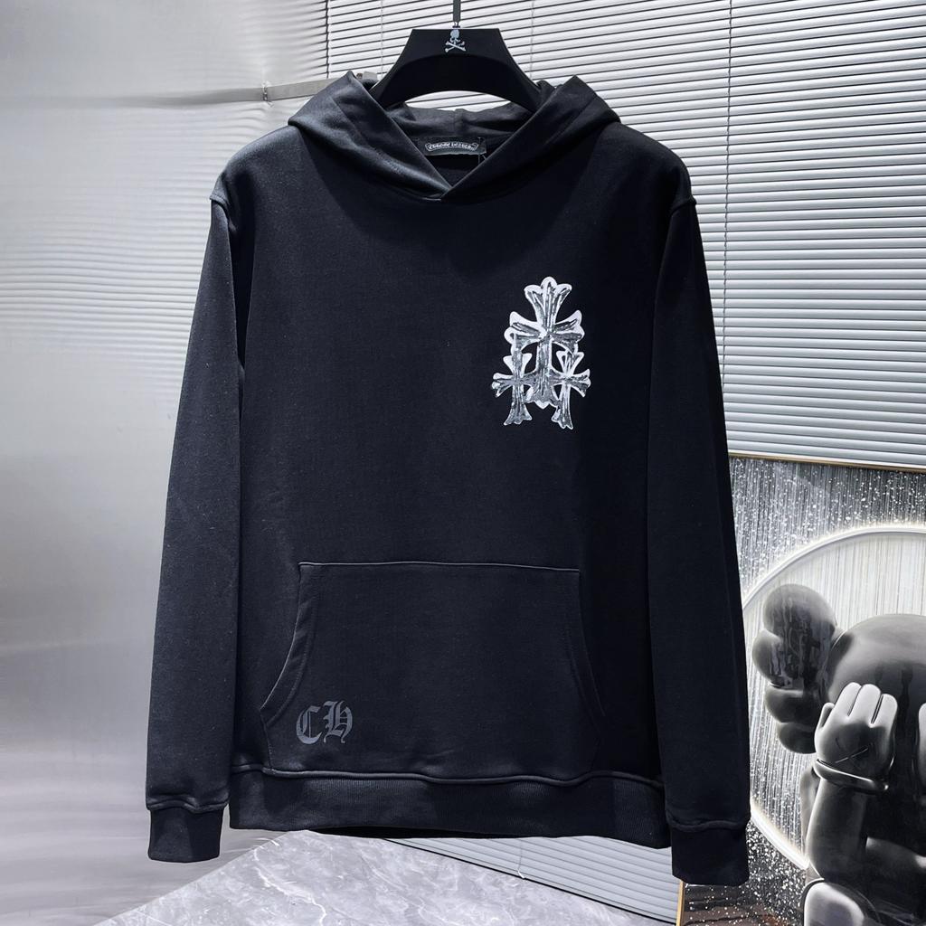 8602 CHROME HEARTS 2025 New Spring and Autumn Plus-size Thin Style Classic Style Logo Hooded Sweatshirt for Couples