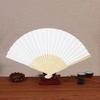 5 шт. Складной бамбуковый ручной веер Летний жаркий день Складной веер Реквизит ДекорацияБелый