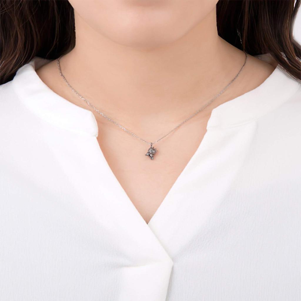 U-TREASURE [Sanrio] Bad Badtz-Maru Necklace, Silver, Women's Gift, NSaBB-100-SV