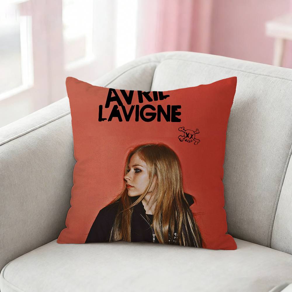 A-Avril Punk L-Lavigne Pillow Case Pattern Printed Pillowcase For Living Room Sofa Cushion Cover