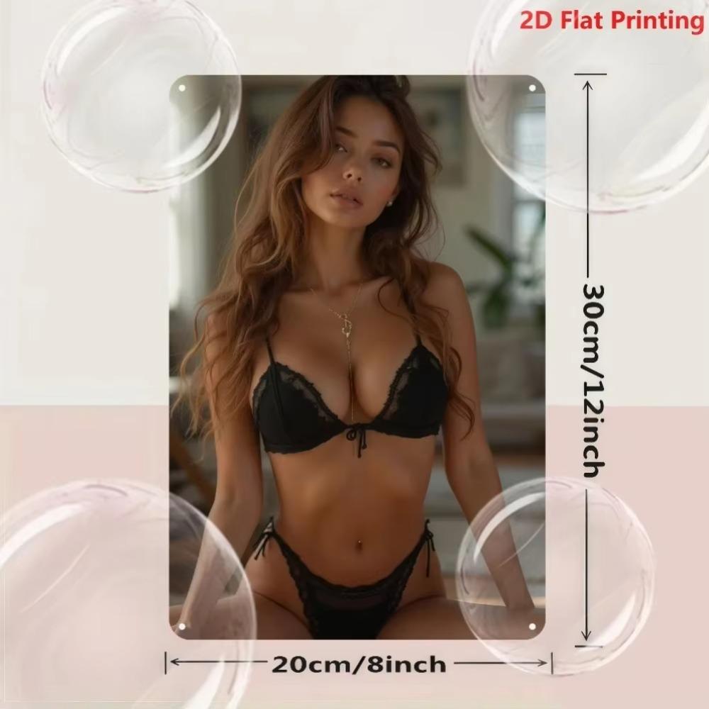 Винтажная металлическая жестяная табличка Ретро Сексуальная леди Настенное искусство Железный плакат Декор Мужская берлога Бар