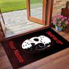 Crystal Velvet Rug Custom Name Text, Soft Non Slip Floor Mat Home DecorFriday the 13th Jason Voorhees