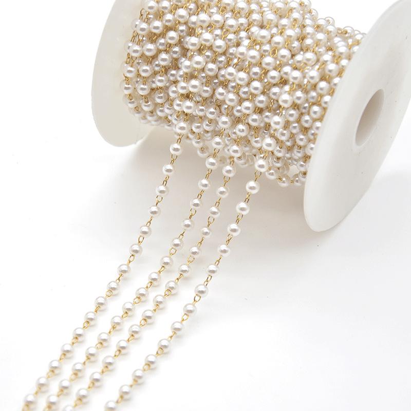 Покрытая медью жемчужная цепочка для украшений и аксессуаров ручной работы – Набор бусин для бисероплетения, разделителей и застежек.