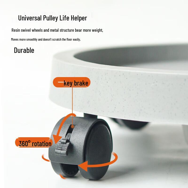 Rolling Plant Pot Saucer with Caster Wheels