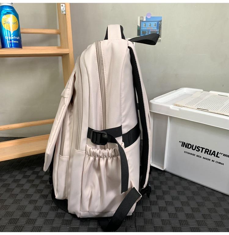 Однотонный школьный рюкзак для студента, женский, большой емкости, дорожный рюкзак, мужской рюкзак для компьютера