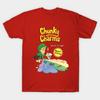 Men Black Print T-shirt Chunky Charms No-Cut Transfer Paper Print Cotton Tshirt