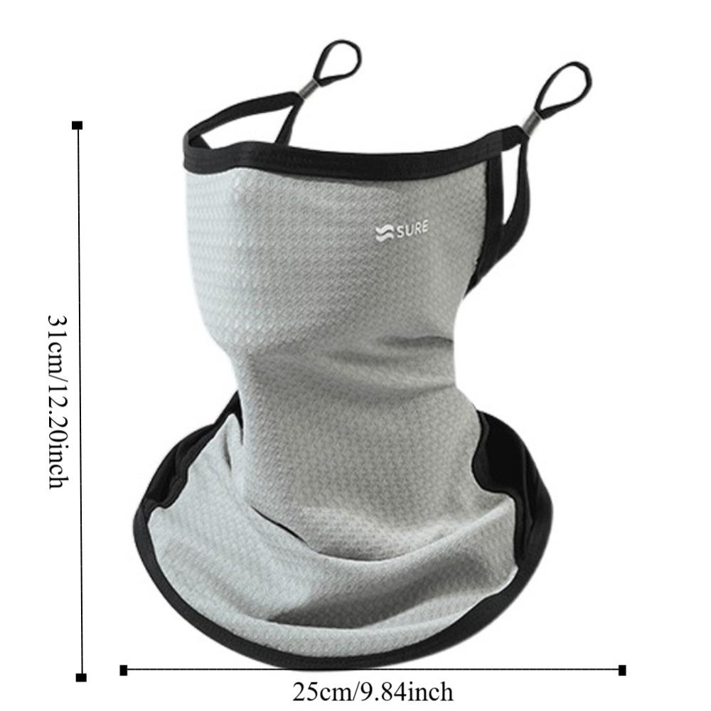 Sunshade Sunscreen Face Cover Solid Color UV Protection Veil Men's Sunscreen Face Mask Hiking