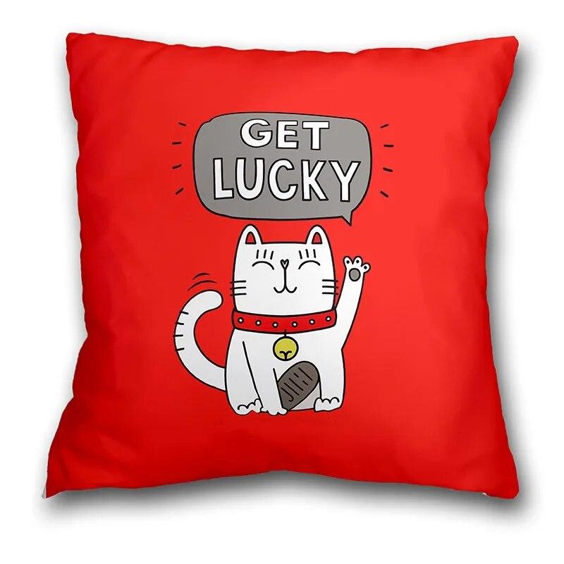 Office Seat Cushion Pillow Cartoon Cute Animal Pattern Print Pillow Case Bedroom Bay Window Cushion