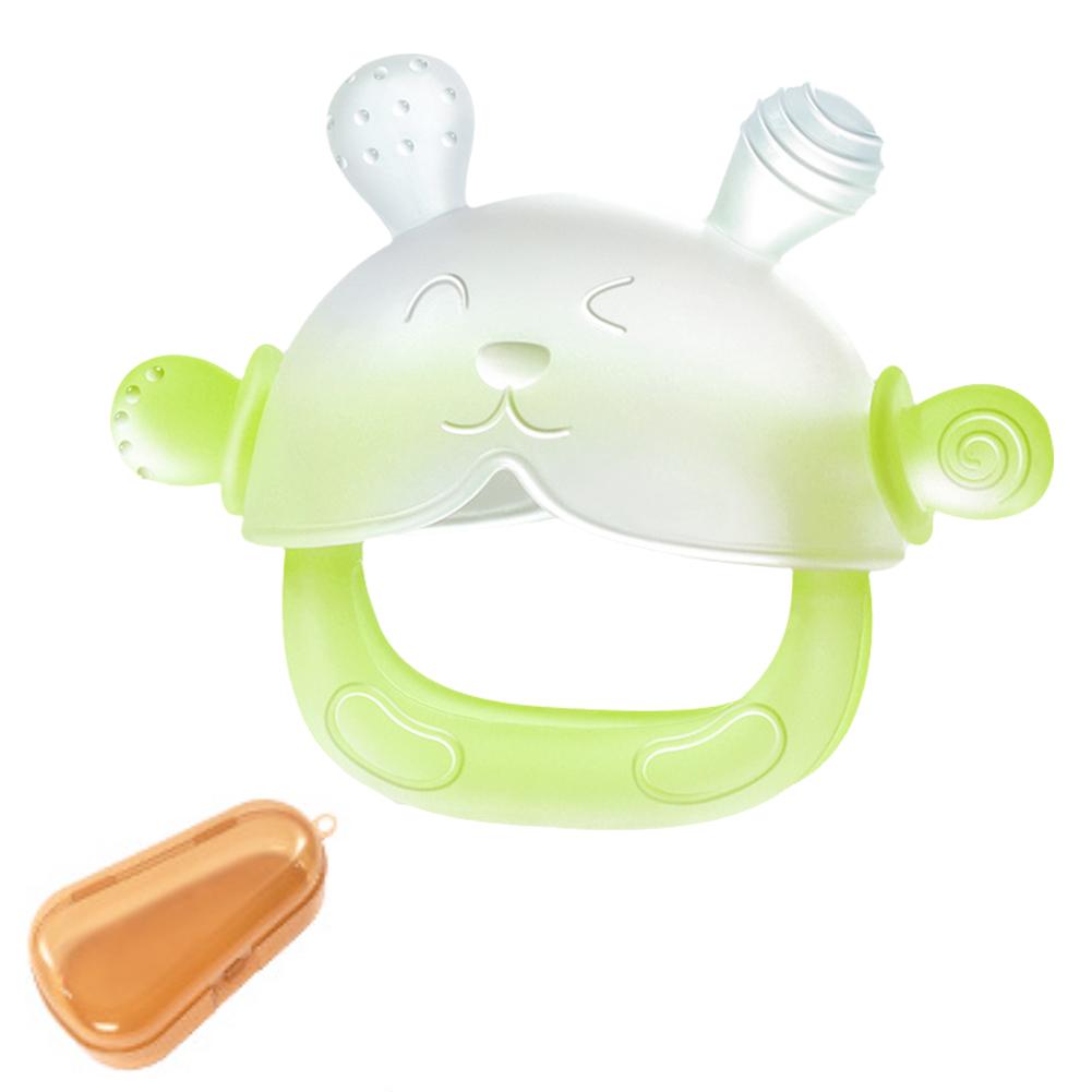 Детский прорезыватель для зубов кролик жидкий силикон жевательная игрушка еда успокаивающая кипяченая безопасная пустышка Fo F1A5