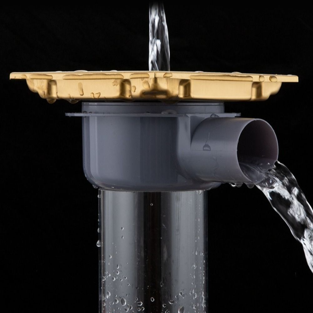 Anti-odor Large Flow Draine Tile Insert Shower Grates Durable Square Floor Waste Drain  Kitchen