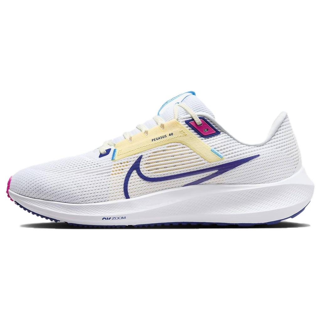 Nike Air Zoom Pegasus 40 White Deep Royal Blue Men Sneakers Photon-Dust Fierce-Pink DV3853-105