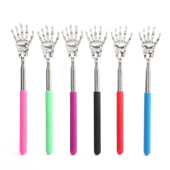 Extendable Stainless Steel Ghost Hand Back Scratcher Portable Telescopic Claw Massager Tool Funny Gift for Seniors Dad Men Women