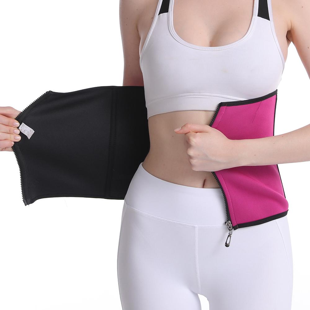 Women Sweat Waist Trainer Trimmer Belt Workout Sauna Body Shaper Corset Tummy Control Weight Loss Back Support Slimming Shapewear