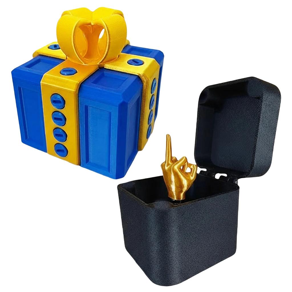 Подарочная коробка-розыгрыш "Средний палец" DIY Сюрприз Игрушка-выскакивающая с винтами Раздражающий подарок для взрослых Вирусный подарок-прикол из TikTok для друга