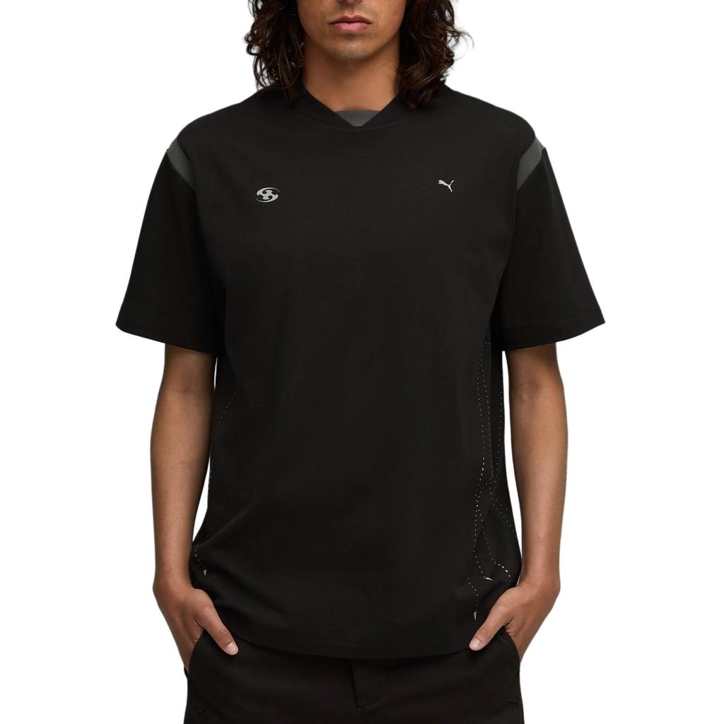 Puma X San San Gear Коллаборация FW25 Логотип бренда Простая футболка с коротким рукавом Мужские топы 632548-01