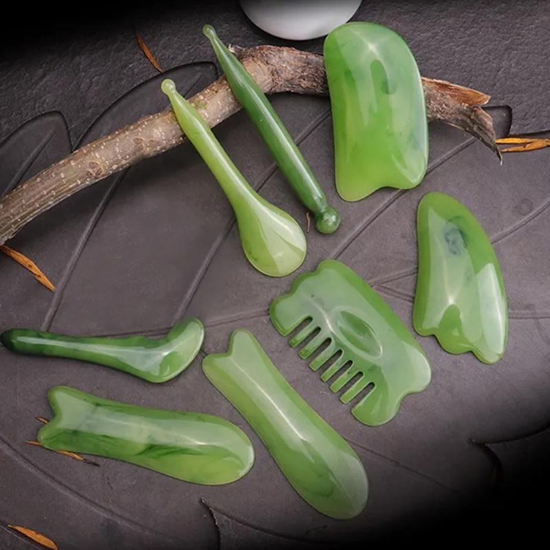 Массажер для лица с доской Гуаша из смолы, инструмент для подтяжки лица, спа-расческа для тела