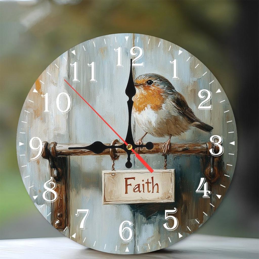 25x25cm Wood Wall Clock Featuring a Secret Compartment
