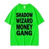 Joeyy Shadow Wizard Money Gang Футболки с принтом букв Смешная футболка с мемом Y2K Мужчины Женщины Харадзюку Хип-хоп Оверсайз Уличная футболка