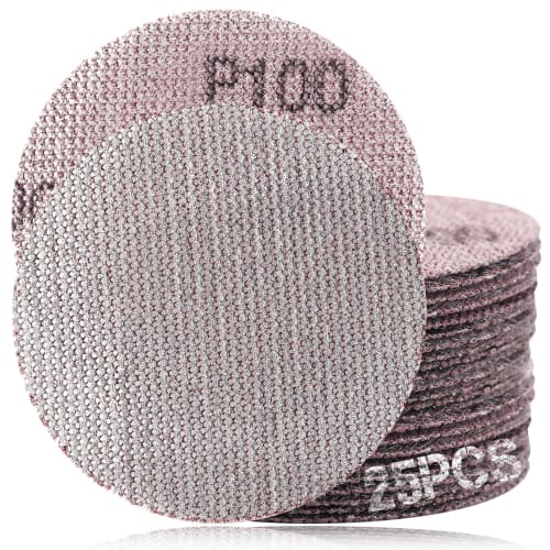 SPEEDWOX 25-Pack 76mm Mesh Sanding Discs, Round, Mesh Sandpaper, Mesh Sanding Discs, Net Discs, Sandpaper Sanding Paper for Sanders, Anti-Clogging Des