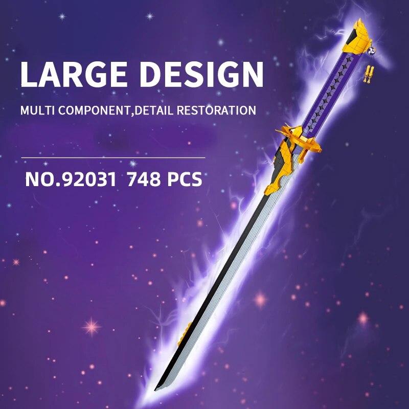 748 шт., строительные блоки для мечей, Tianmu Shadow Swords, MOC, модель в сборе, кирпичи, игрушки, украшение для рабочего стола, детские рождественские подарки