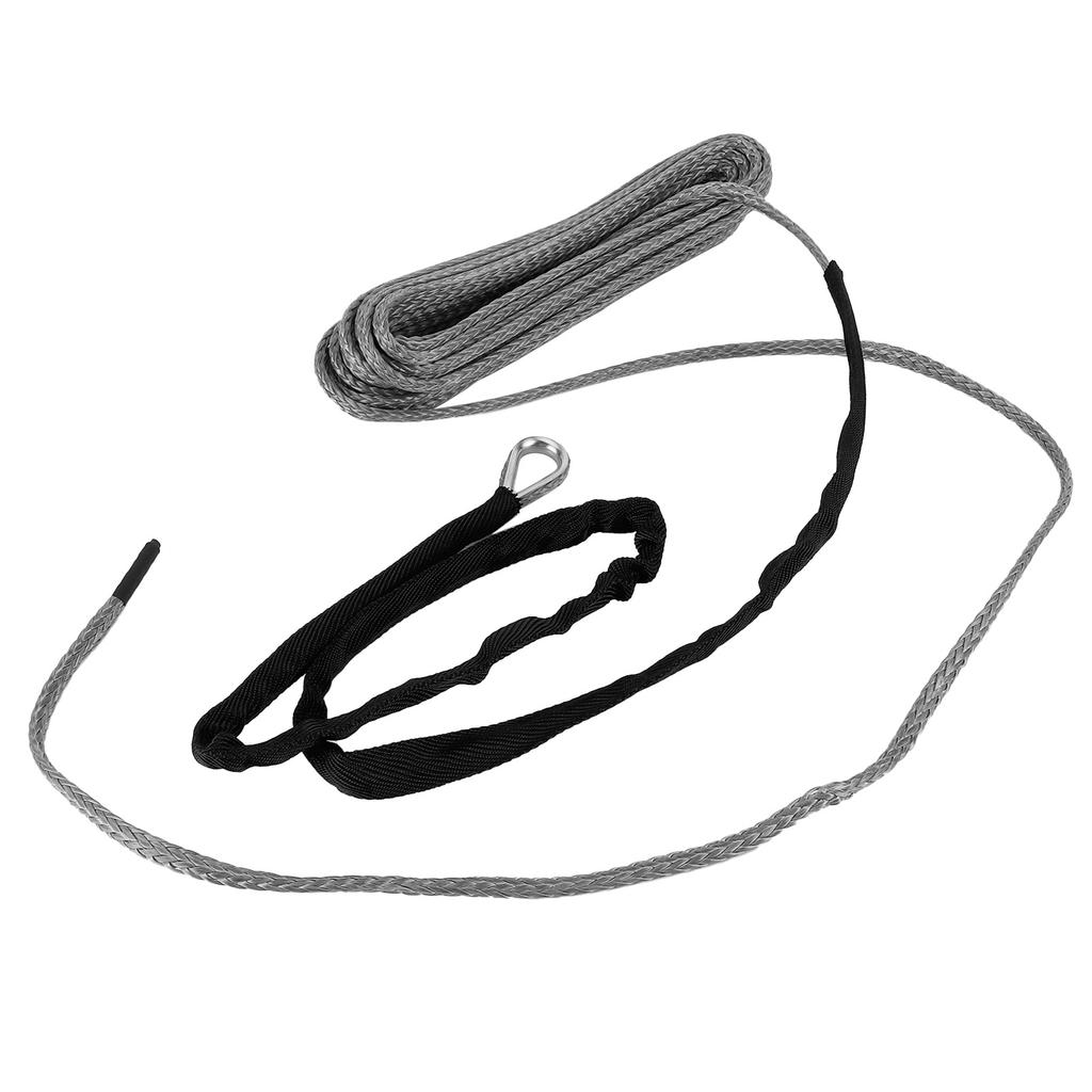 Winch Rope 15m Cable 7700lbs Nylon Trailer Recovery Towing Strap for SUV ATV UTV