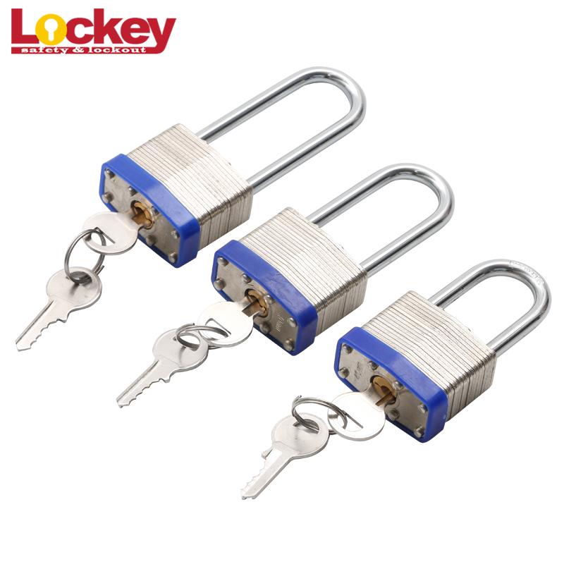 Industrial Steel Lock Loto 38mm Laminated Steel Safety Padlock Long Shackle Keyed Alike
