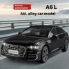 1/18 масштаб A6 L литой под давлением металлический автомобиль модель имитация звука света инерционная игрушка коллекционная витрина украшение подарок для детей