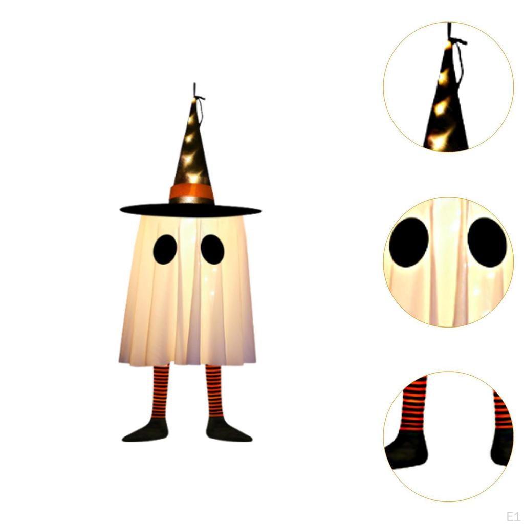 Halloween Hanging Glowing Hat Light up Props Creative Outdoor Decor for Indoor