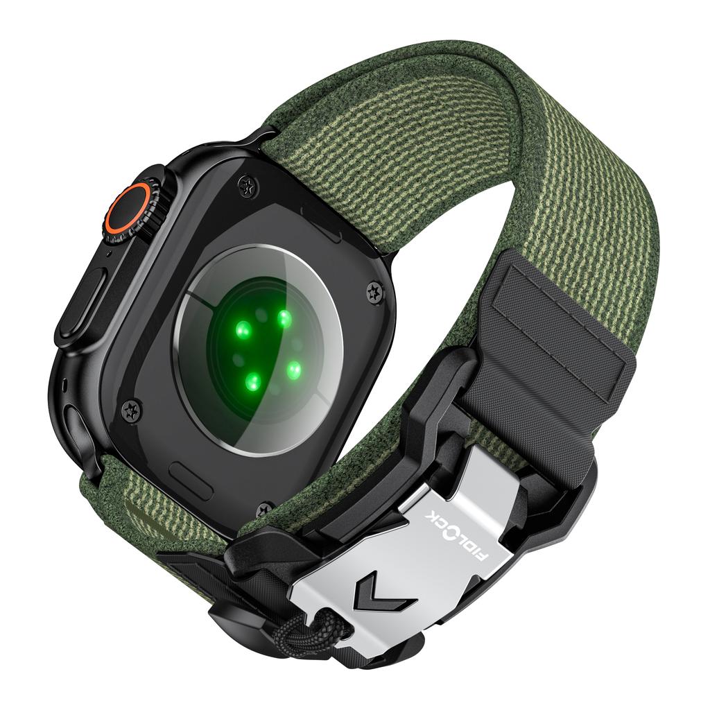 Watch Strap for Apple Watch Series 10 Ultra 9 8 7 SE 6 5 4 3 2 1 46mm 49mm 45mm 44mm 42mm Nylon Band with Metal FIDLOCK