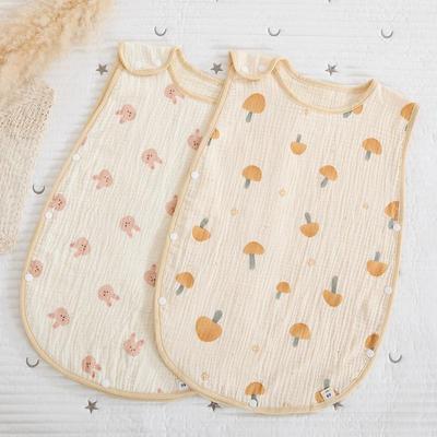 Четырехслойный детский спальный мешок из марли без рукавов: Анти-кик, летний вес, корейский стиль.