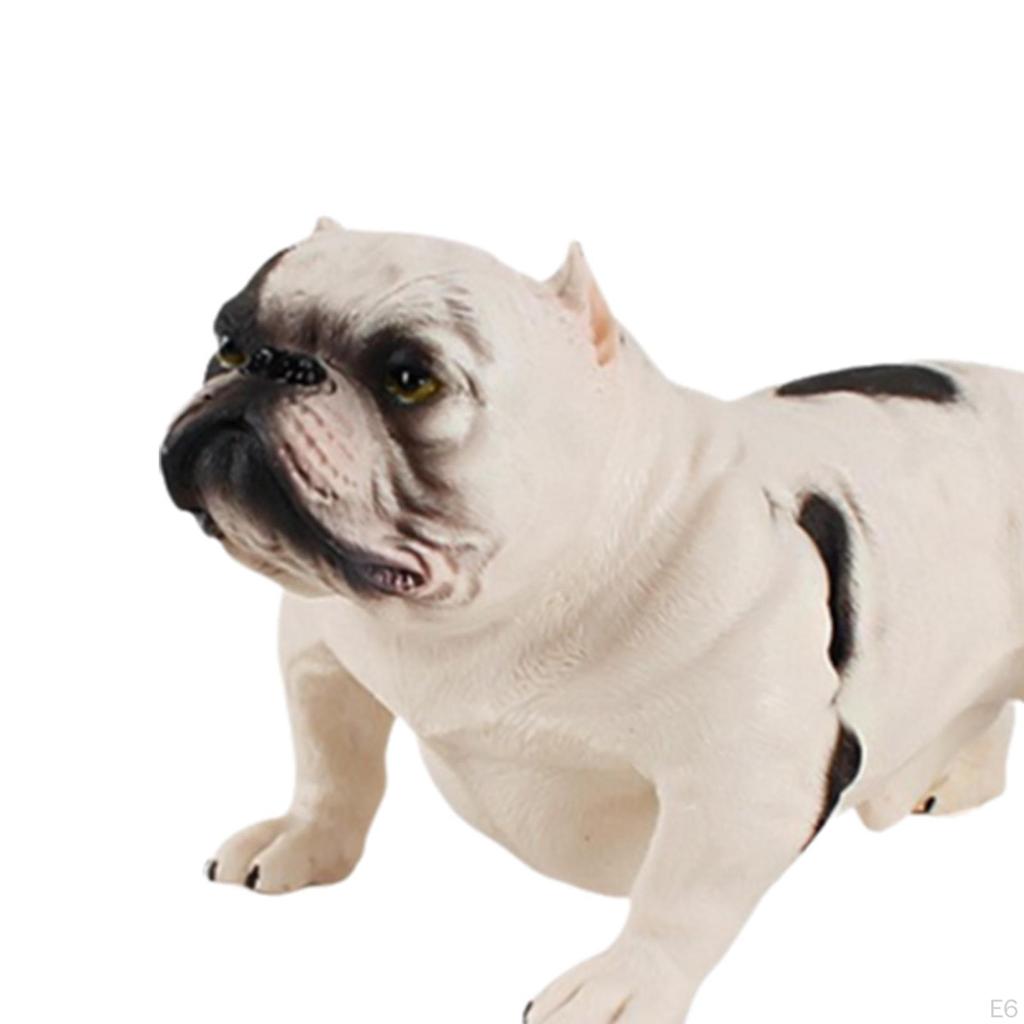 Dog Statue Figurine Lifelike Animal Collectible Desk Figure Puppy Sculpture Simulation Model