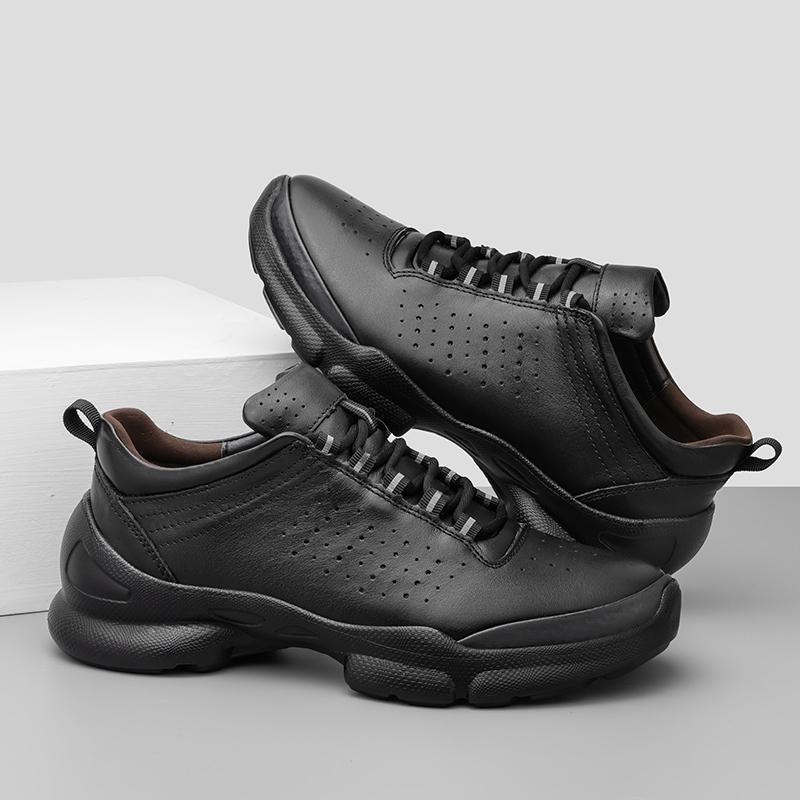 Fashion Men's Genuine Leather Sneakers Casual Sports Shoes for Men Breathable Walking Running Shoes 2025 New Fashion Athletic Footwear