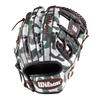 Бейсбольная перчатка Wilson Wannabe Hero Dual для инфилдера WBW102429 Черный Камуфляж Накладка на большой палец Вставка для мизинца Оригинальная модель США