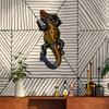 Скульптура Геккона Ящерицы Деревянное Настенное Подвесное Ручной Работы для Украшения Стен Внутренний Сад Дом
