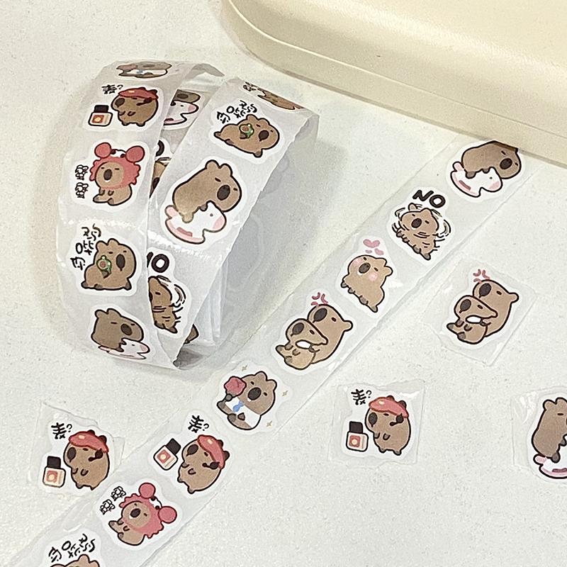500 Pcs Cartoon Capybara Sticker Decals Decoration Diy Phone Notebook Suitcase Laptop Fridge Kids Sticker