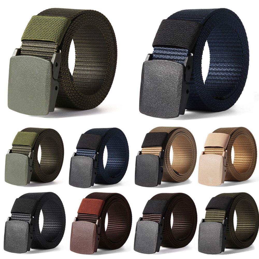 Casual Metal-free Security Check Tactical Waistband Nylon Waist Belt Military Web Belt for Fat Man