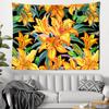 Подсолнух Море цветов гобелен Идиллический пейзаж Цветочный настенный пляжное полотенце Простыня Эстетика комнаты Украшение дома