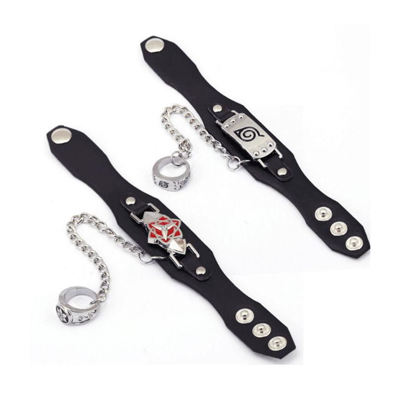 Аниме Наруто браслет и кольца фигурку аксессуары для косплея Узумаки Хатаке Какаши реквизит ювелирные костюмы крутая игрушка в подарок