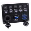 Willthinleye Switch Panel, Cigarette Lighter Socket, Dual USB Pot, LED Voltmeter, Rocker Panel, DC