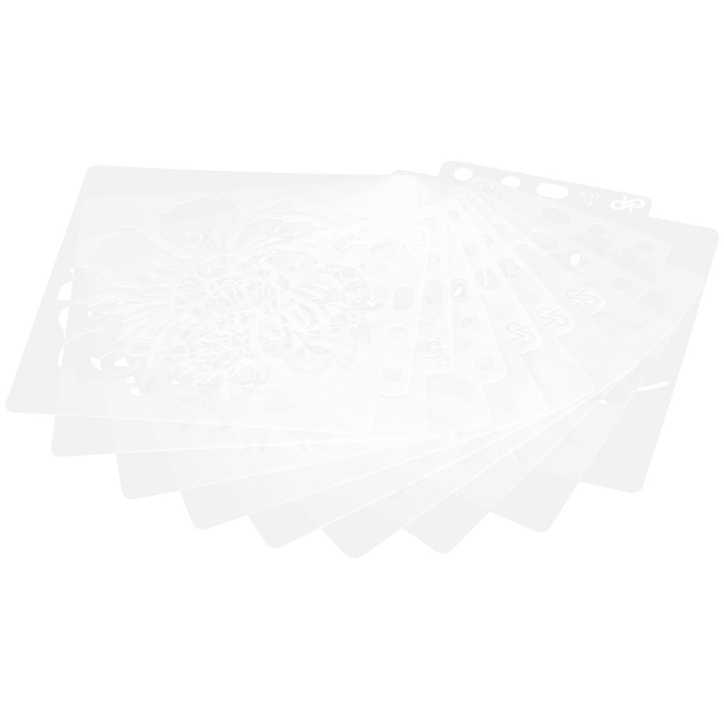 9Pcs Mandala Template Painting Drawing Stencils Making Mold Art Craft Supplies