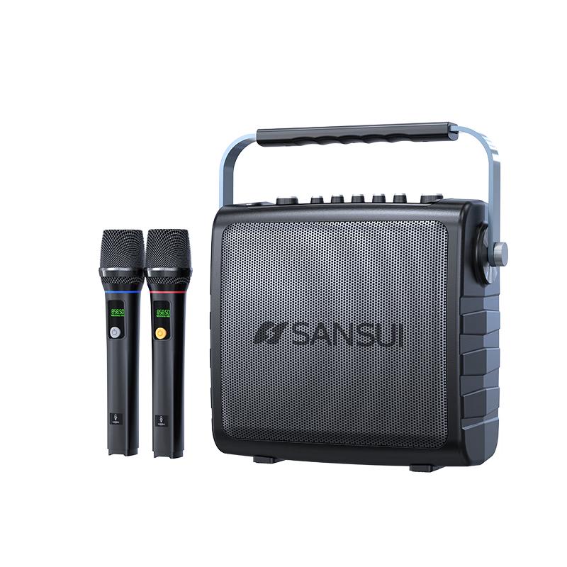 SANSUI Portable Outdoor Karaoke Bluetooth Speaker