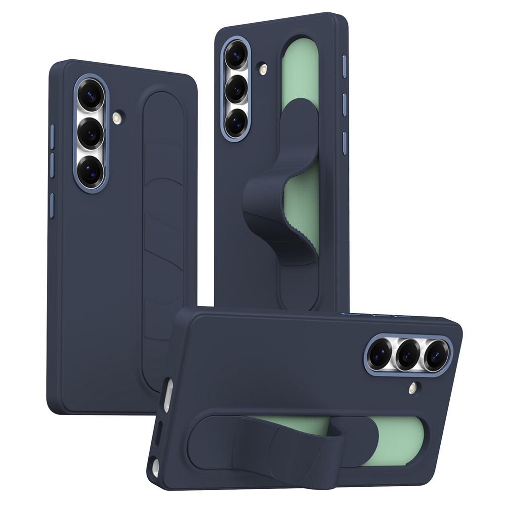 For Samsung Galaxy S24/S25 Case Smart Key Invisible Wristband Kickstand PC+Silicone Phone Cover