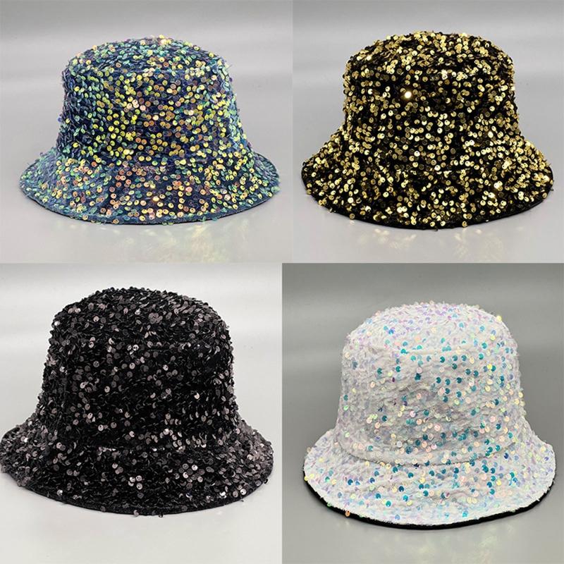 Для шляпы-ведра с пайетками Dazzle Color, многоцветной, подходящей ко всему, шляпы-ведра с широкими полями, крутой летней дышащей рыбацкой кепки, унисекс