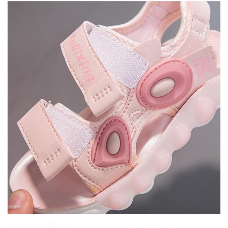 Сандалии для девочек, нескользящая обувь на мягкой подошве для маленьких девочек, нескользящая детская пляжная обувь среднего и большого размера