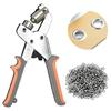 Grommet Tool Kit Eyelet Plier,Handheld Puncher Set with 120pcs 3/8inch (10mm) Grommets, Manual Eyelet Kit