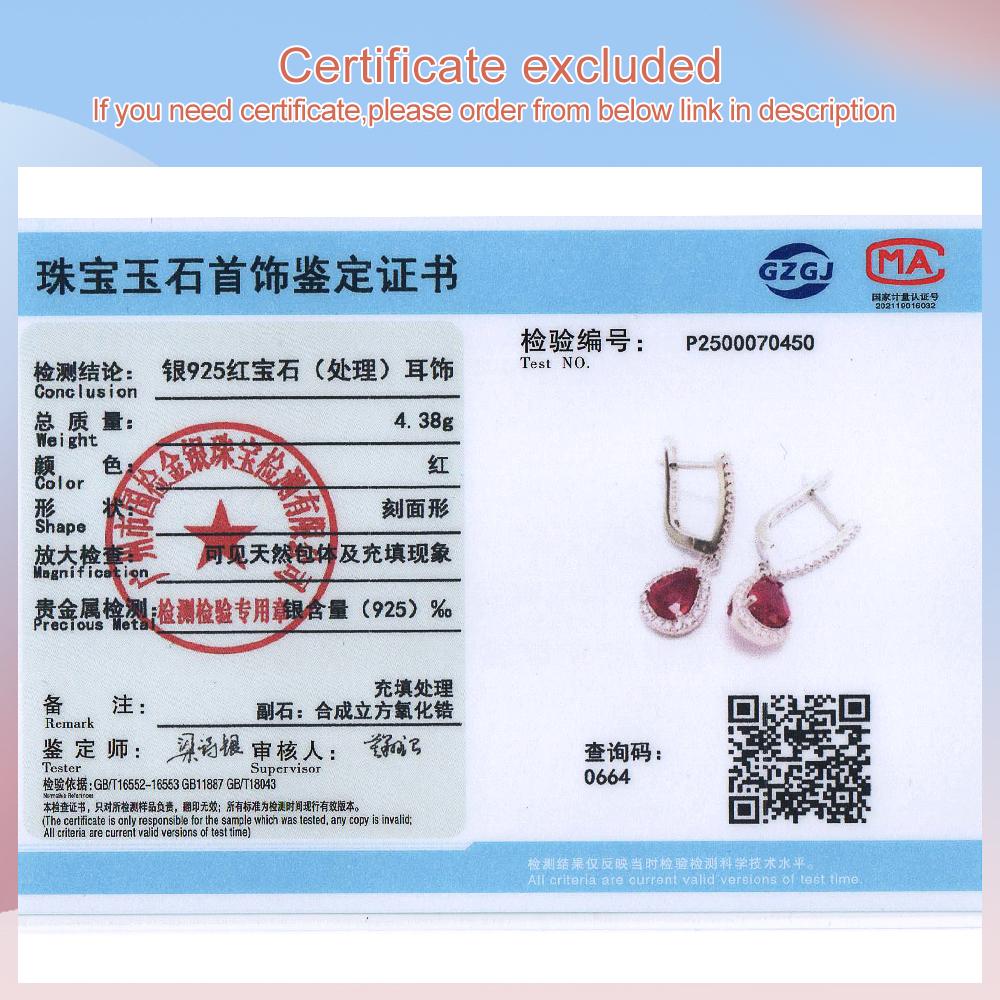 Простые серьги-подвески в форме груши с натуральным обработанным африканским рубином из серебра S925 пробы, изящные ювелирные украшения для женщин и девочек, подарок на день рождения